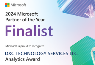 Promo card of Finalist of 2024 Microsoft Analytics Partner of the Year Award | DXC Technology